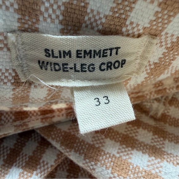 Madewell Tan Checkered Wide Leg Pants - Picture 9 of 12